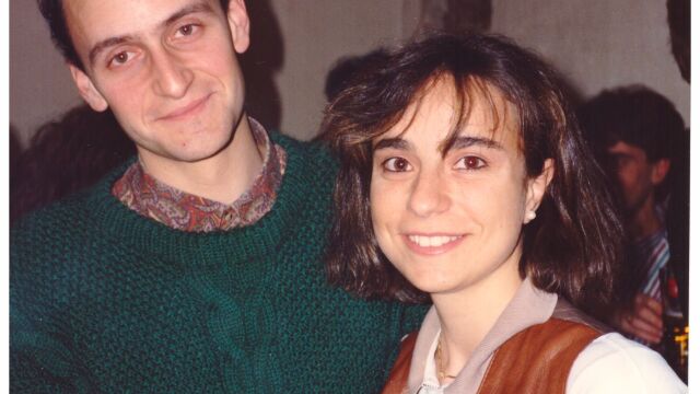 Edmundo Bal, en una foto de juventud, junto a su mujer