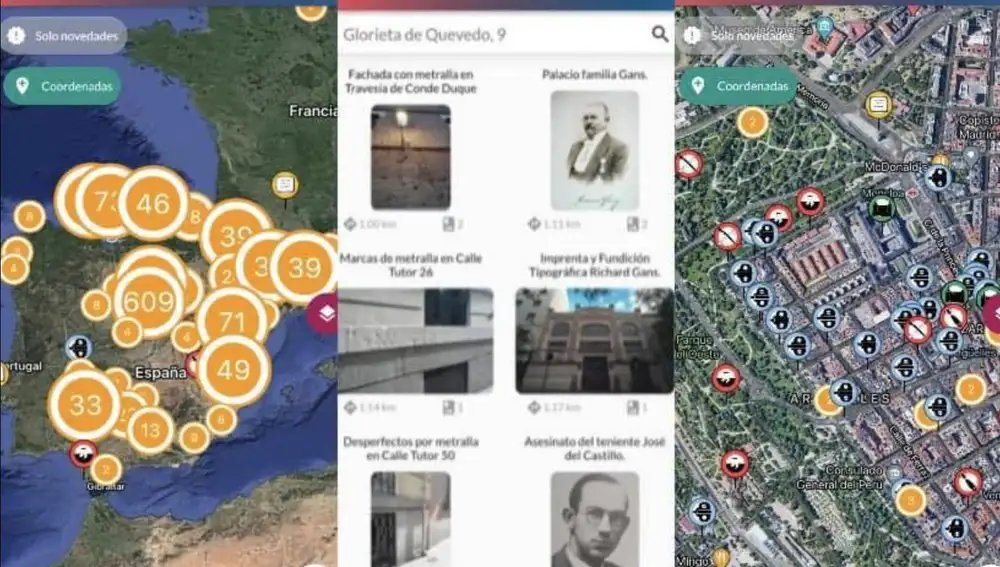 El objetivo de la aplicación es crear una especie de catálogo colaborativo y completo de todo los restos de la Guerra Civil