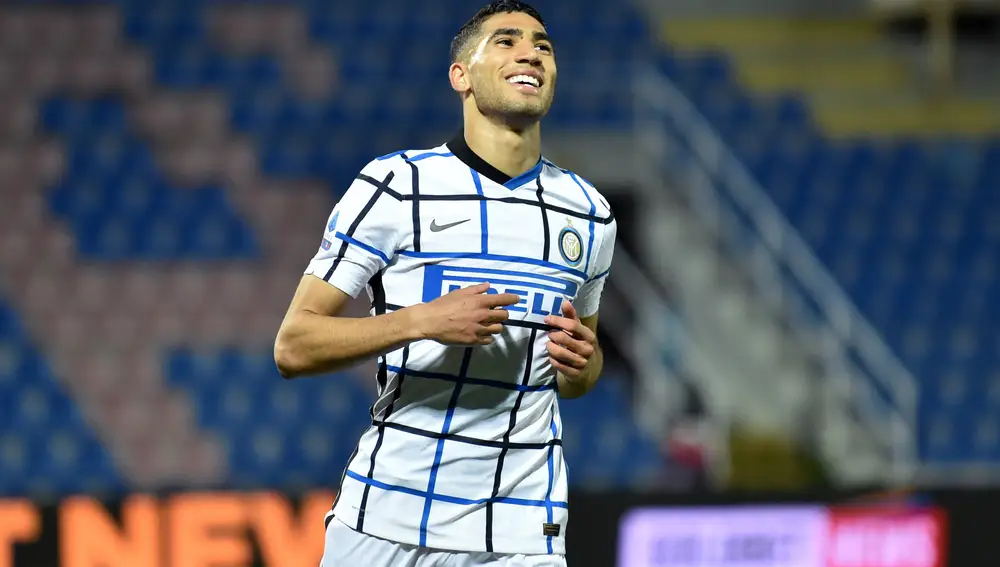 Achraf Hakimi celebra su gol en el Crotone-Inter (0-2) del pasado sábado.