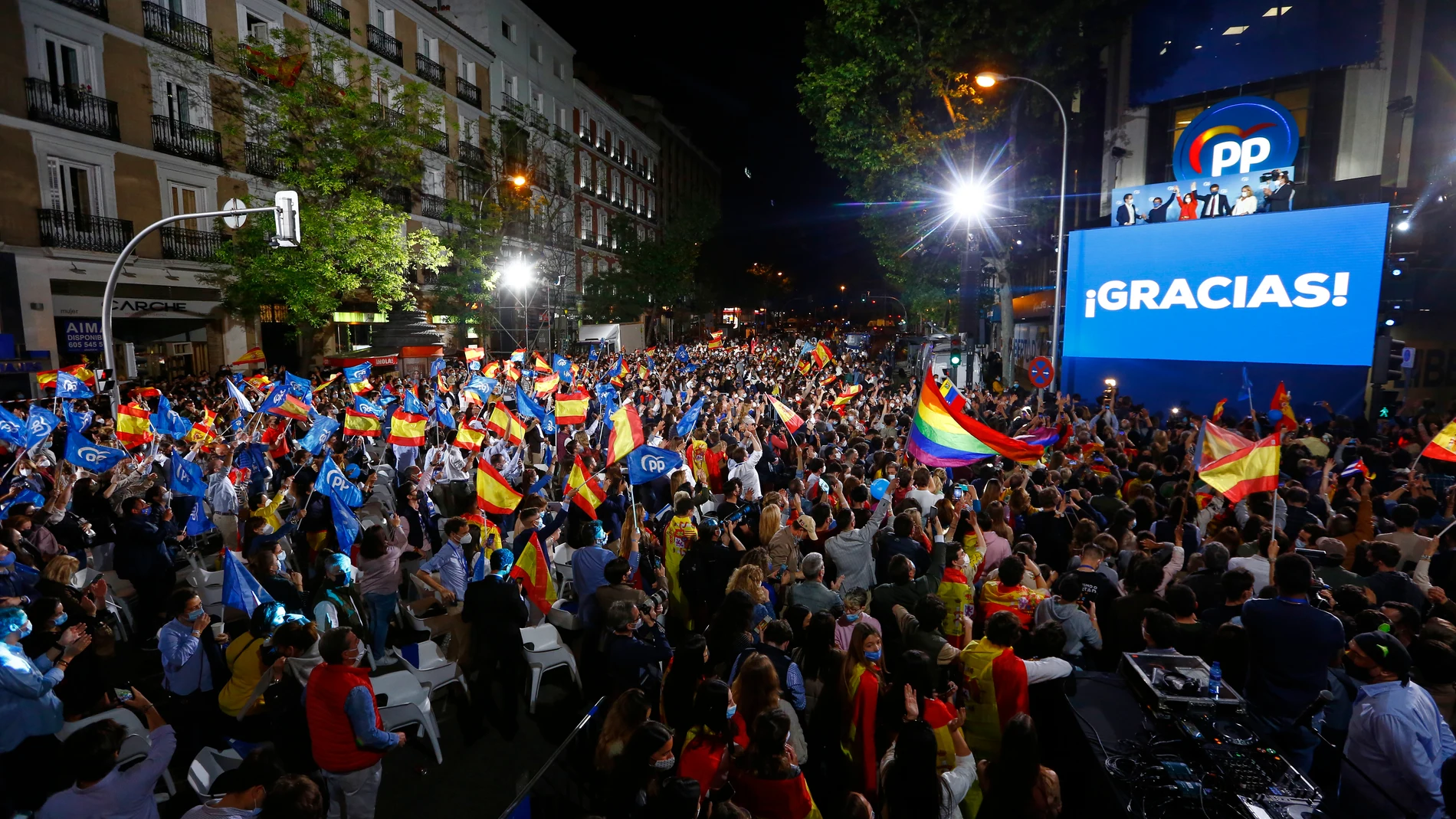 Noche electoral en la sede del PP