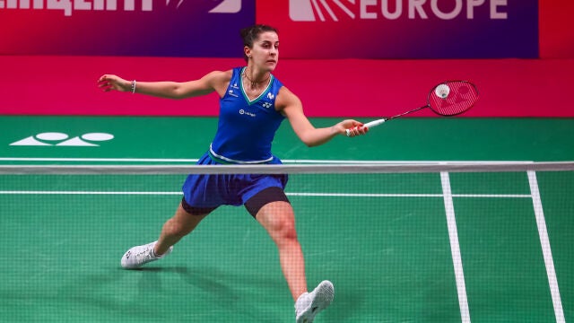 Carolina Marín, durante el pasado campeonato de Europa, donde conquistó su quinto título