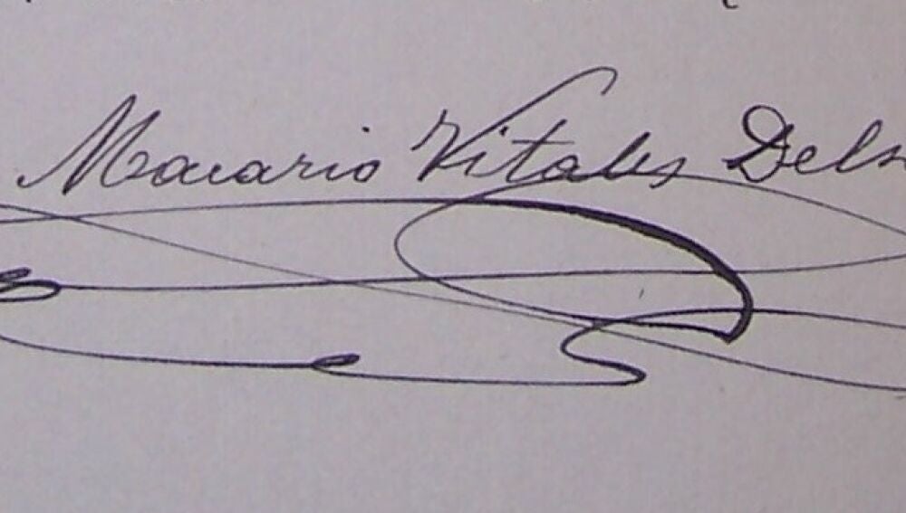 Firma de don Macario Vitales