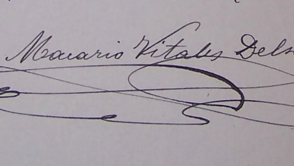 Firma de don Macario Vitales
