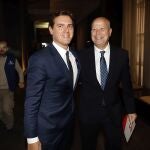Albert Rivera y Javier Imbroda, en Málaga