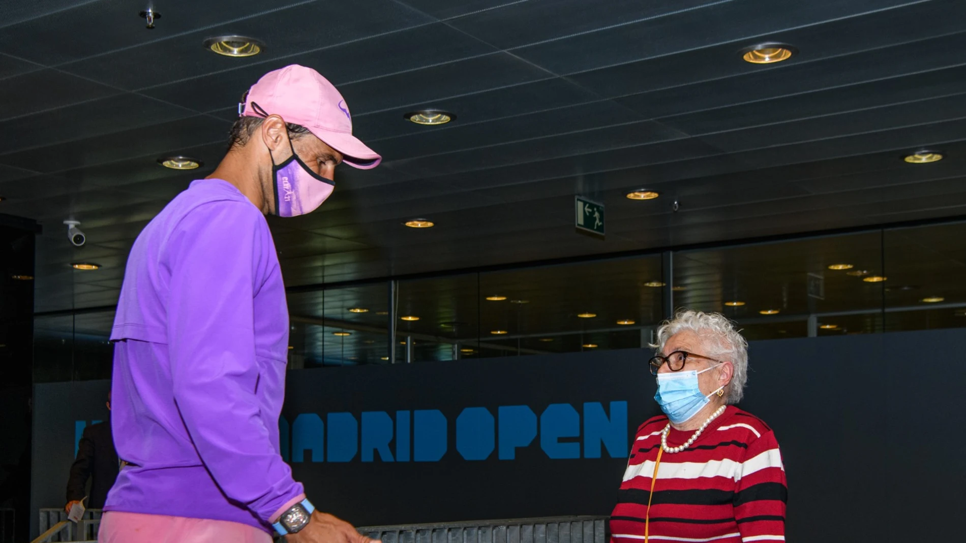 Rafa Nadal conoció a Manuela / Foto: Mutua Madrid Open