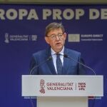 El presidente de la Generalitat, Ximo Puig, en el acto organizado por el Consell en conmemoración del Día de Europa
