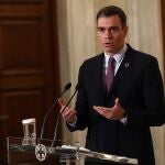 El presidente del Gobierno, Pedro Sánchez, en Atenas (Grecia)