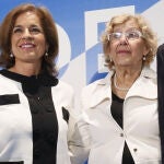 Las ex alcaldesas de Madrid Ana Botella (PP) y Manuela Carmena (Más Madrid Madrid)