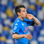 Hirving Lozano con el Nápoles.