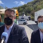 El diputado del PP de La Rioja, Javier Merino, explica las proposiciones junto a la senadora del PP de La Rioja, Ana Lourdes González, y el diputado del PP de Soria, Tomás Cabezón