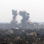 Ataque de las fuerzas israelíes en la ciudad de Gaza
