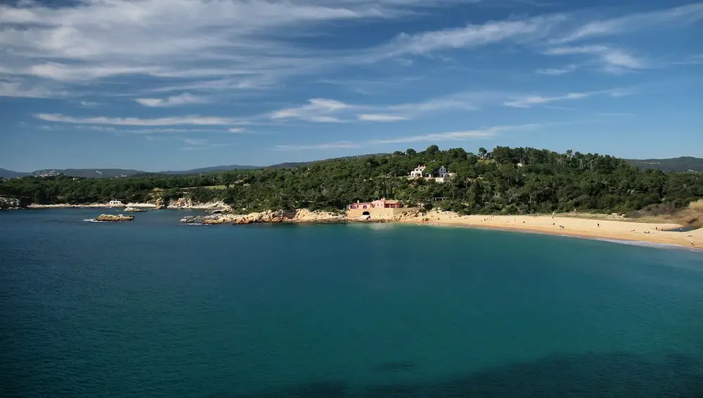 La playa del Castell, en Palamós