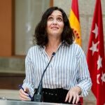 La presidenta de la Comunidad de Madrid en funciones, Isabel Díaz Ayuso.