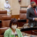 La líder andaluza de Anticapitalistas, Teresa Rodríguez, en el Parlamento andaluz. Eduardo Briones / Europa Press