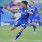 Takefusa Kubo con el Getafe.