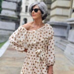 Carmen Gimeno con vestido de Mango.