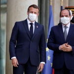 Emmanuel Macron recibió este martes en El Elíseo al presidente egipcio, Abdel Fattah Al Sisi