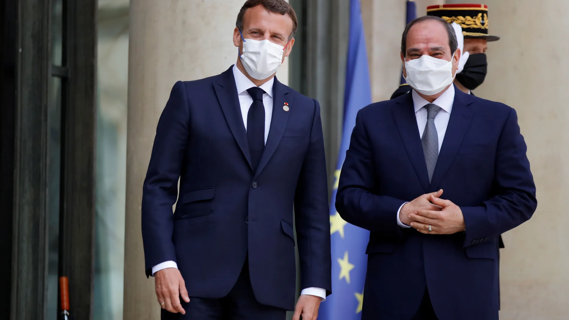 Emmanuel Macron recibió este martes en El Elíseo al presidente egipcio, Abdel Fattah Al Sisi