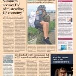 Portada del "Financial Times" del 19 de mayo