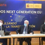 Reunión del presidente de la Cámara de Comercio con los consejeros de Presidencia y Fomento y Medio Ambiente de la Junta de Castilla y León, para tratar del estado de situación y avances en el Corredor Central “Ramal Norte”