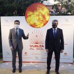 Juanma Moreno y Francisco Salado, en la presentación del vídeo promocional