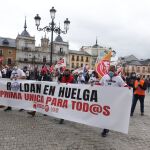 Manifestación de los trabajadores en huelga de la factoría Aceros Roldán