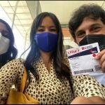 Arrimadas y Begpña Villacís con Pablo Casado