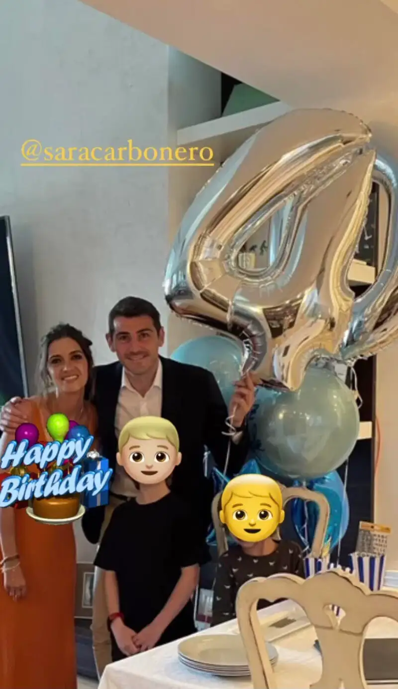 Sara Carbonero celebrar junto a Iker Casillas el cumpleaños del portero.