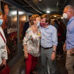 El alcalde de Madrid, ayer, a su llegada a Vistalegre