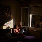 Pilar Rivera, trabajadora que actualmente realiza teletrabajo en casa