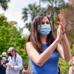 La candidata a la Secretaría General de Podemos y ministra de Derechos Sociales y Agenda 2030, Ione Belarra, durante la presentación de su candidatura a liderar la formación morada, a 22 de mayo de 2021, en Valencia, Comunidad Valenciana