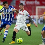 Sergio Escudero con el Sevilla.