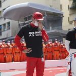 Sebastian Vettel, Charles Leclerc y Max Verstappen, en el pasado Gran Premio de Azerbaiyán