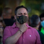 Abascal durante una manifestación "en defensa de nuestras fronteras" en Sevilla