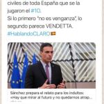 Tweet de la APROGC dedicado a Sánchez
