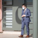 El president de la Generalitat, Pere Aragonès, a su salida de la cárcel de Lledoners, después de visitar a los presos del ‘procés’ un día después de tomar posesión de su cargo