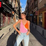 Mery Turiel con bañador y vaqueros en Madrid.