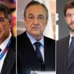 Joan Laporta, Florentino Pérez y Andrea Agnelli