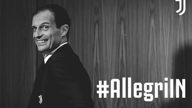 Así anunció la Juventus el regreso de Massimiliano Allegri.