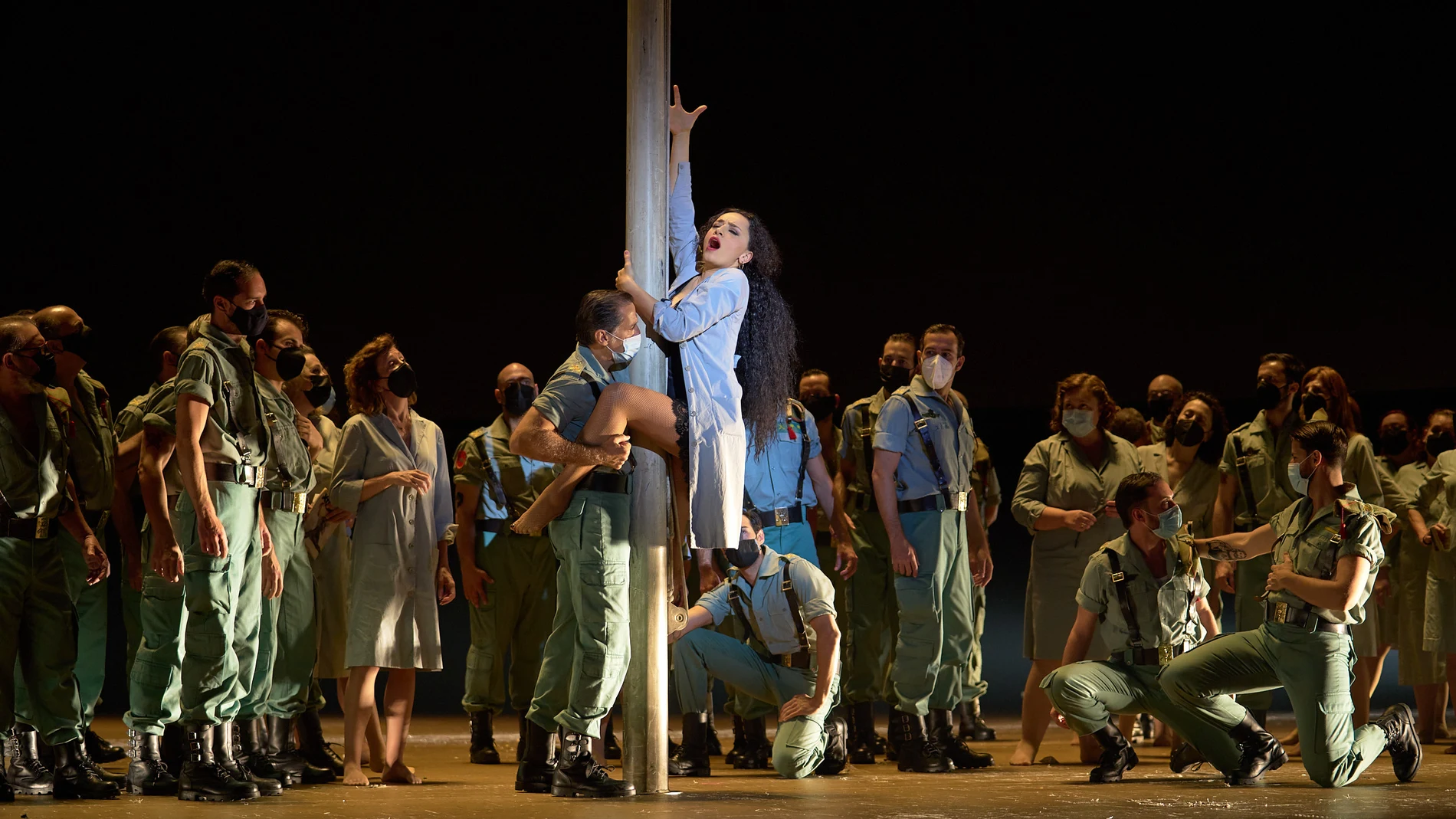 Ensayo en el teatro de la Maestranza de la Ópera Carmen