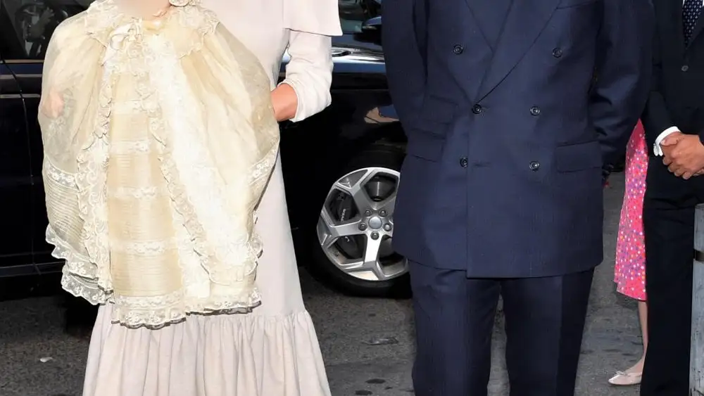 Sofía Palazuelo en el bautizo de su hija en Sevilla.