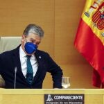 El ex director general de la Policía Ignacio Cosidó antes de comparecer en la Comisión de Investigación sobre la 'operación Kitchen'