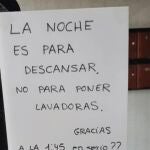 Algunos vecinos han comenzado a quejarse por el ruido de las lavadoras de madrugada