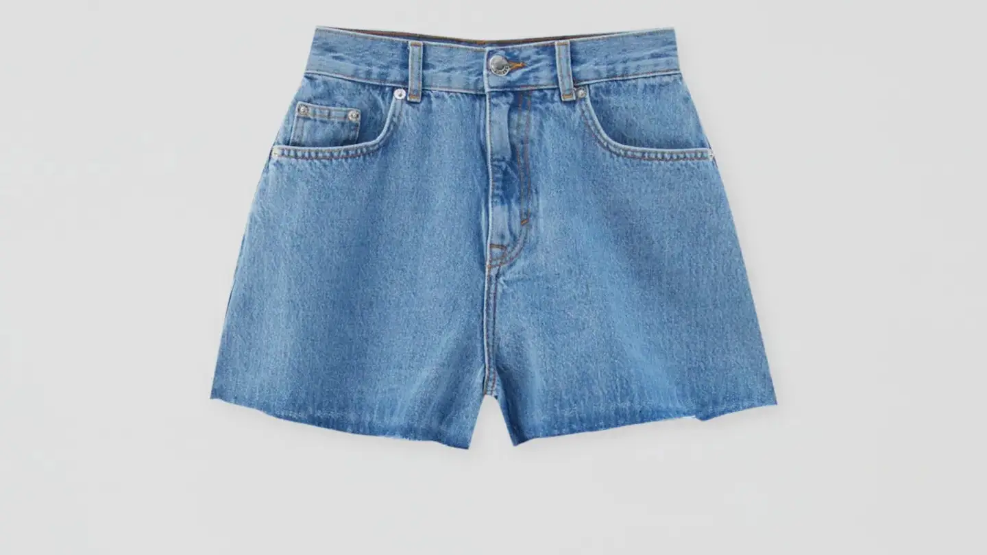Bermuda denim tiro alto de Pull&Bear