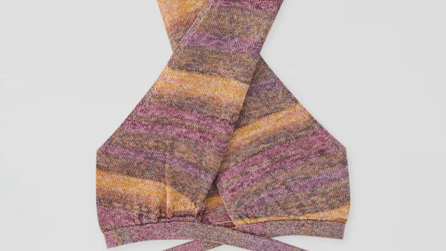 Top halter estampado cruzado de Pull&Bear