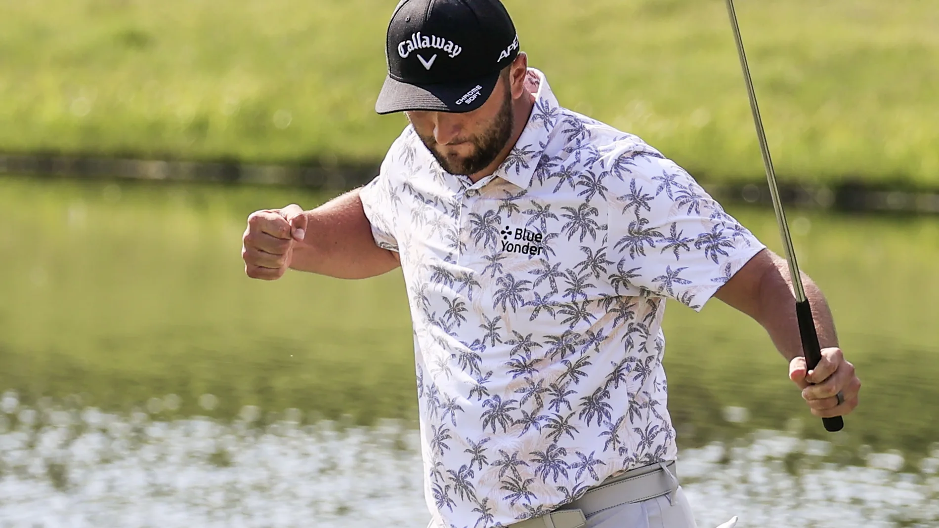 Jon Rahm celebra un birdie