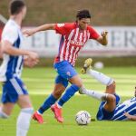 Cristian Salvador con el Sporting de Gijón.