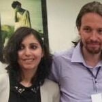 Dina Bousselham y Pablo Iglesias