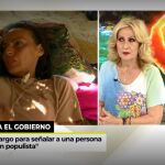 Rosa Benito durante su intervención en el programa de Telecinco