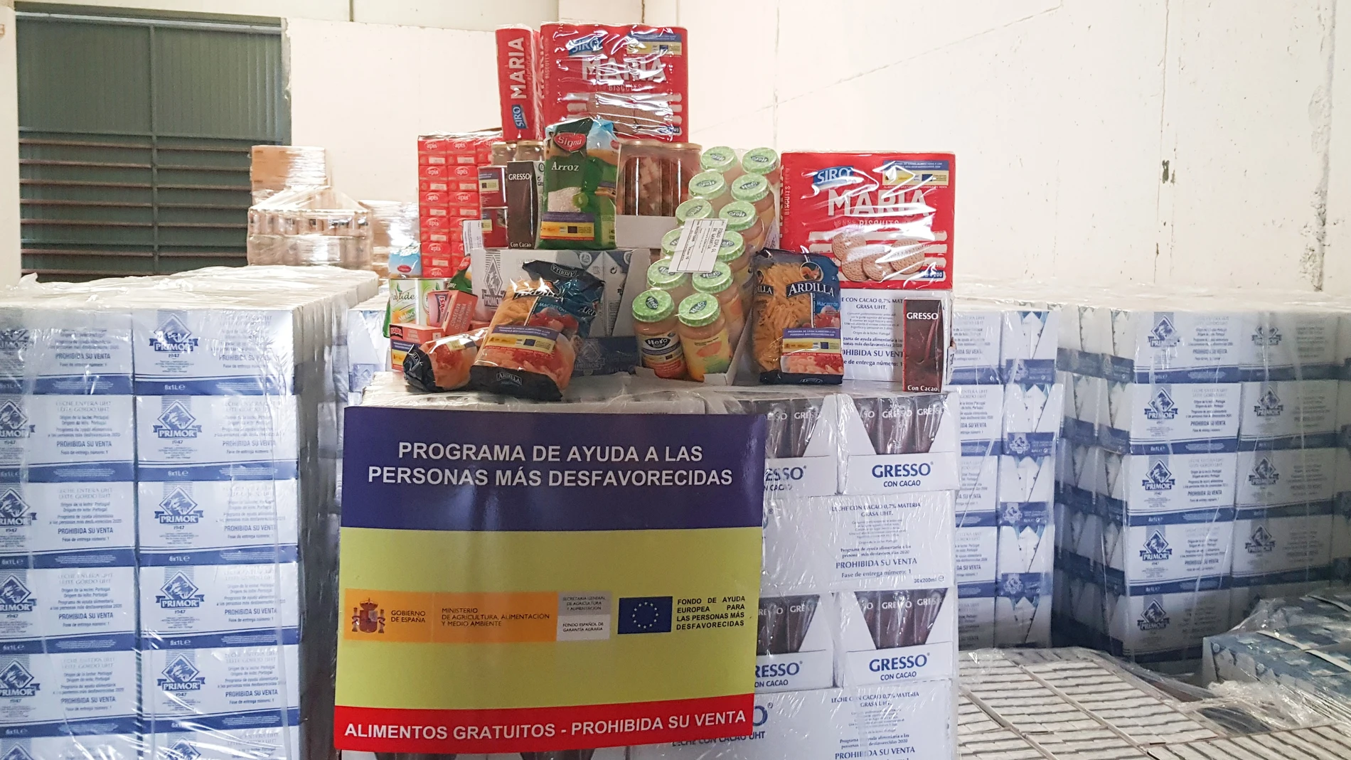Alimentos que repartirá Cruz Roja entre los más vulnerables